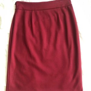 Maroon pencil skirt